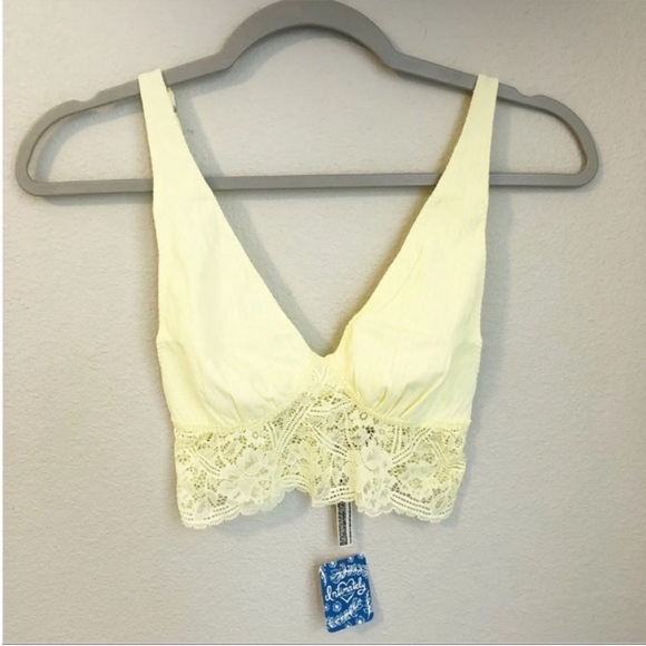 Free People Intimately Teegan Bralette in Daybreak Yellow New with Tags Size XS - Picture 2 of 6